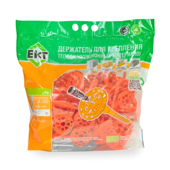 Дюбель для теплоизоляции 8х100 ЕКТ с термоголовкой DT-8T (75 шт) B009638