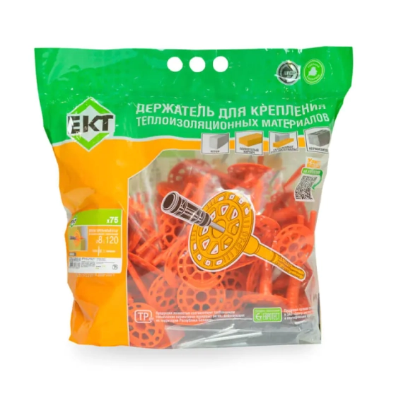 Дюбель для теплоизоляции 8х120 с термоголовкой DT-8T ЕКТ VZ012131 300 шт