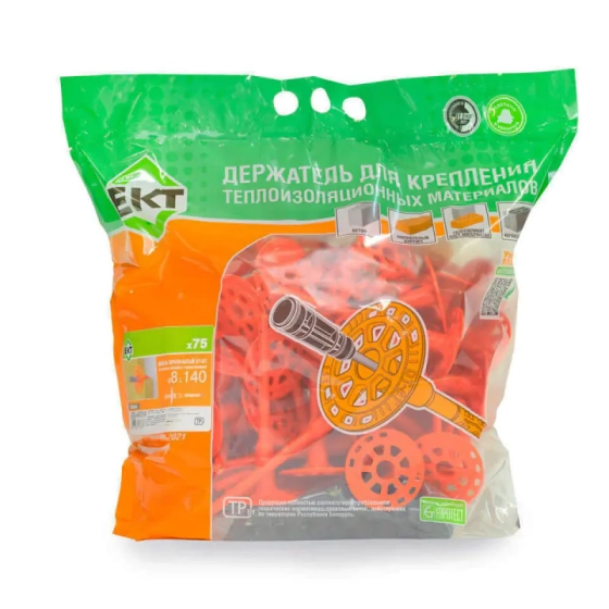 Дюбель для теплоизоляции 8х140 ЕКТ с термоголовкой DT-8T (75 шт) B009640