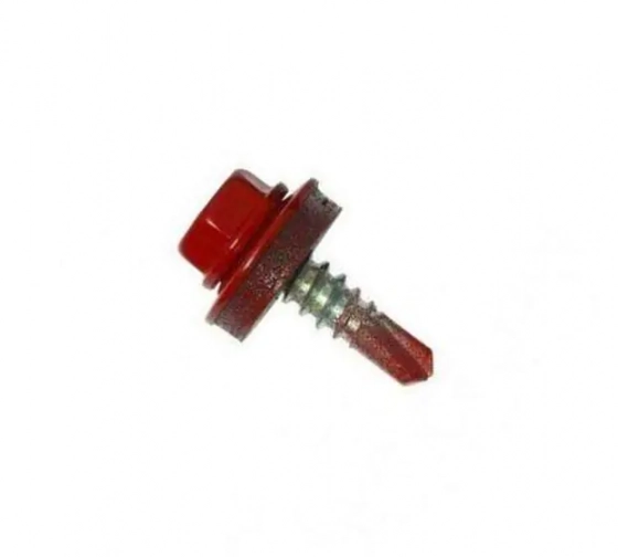 Саморез кровельный DAXMER 5,5х19 мм RAL 3005 (винно-красный). 250 шт. Тайвань.