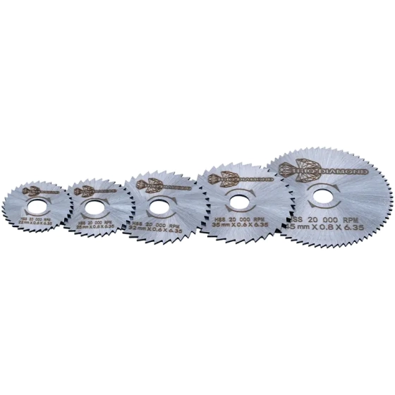 Набор пильных дисков по металлу HSS для гравера 5 шт Trio-diamond (141805)