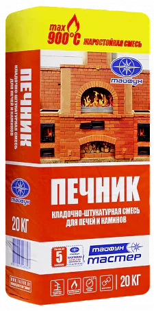 Печник. Кладочно-штукатурная жаростойкая смесь. РБ. 20 кг.