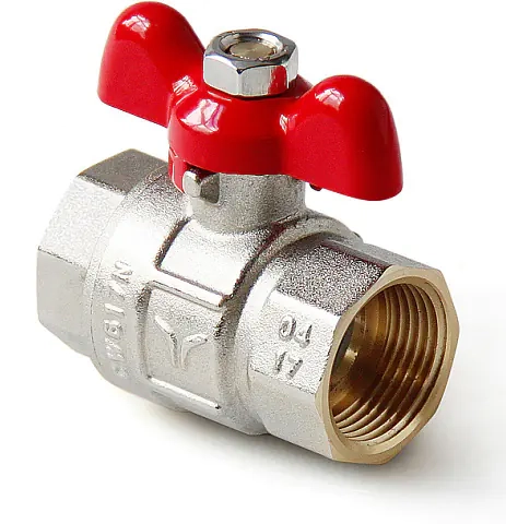 Кран шаровый полнопроходной металлический BВ 1/2". FWB63-F15-F15S. РФ.