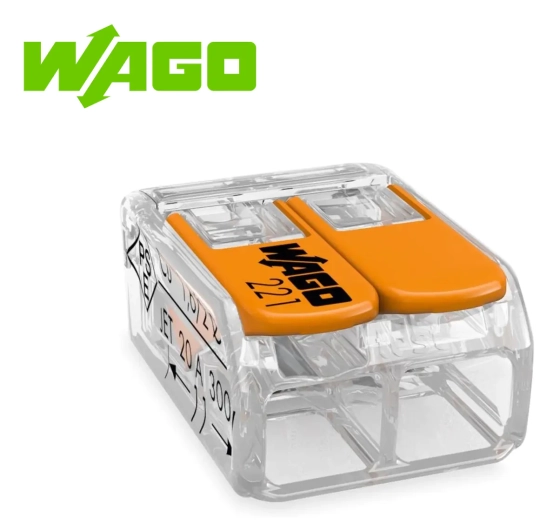 Клемма соединительная Wago 221-412 (2 отверстия) 5 шт