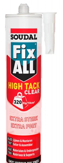 Soudal Fix All High Tack. Гибридный клей-герметик. 290 мл. Прозрачный. Бельгия.