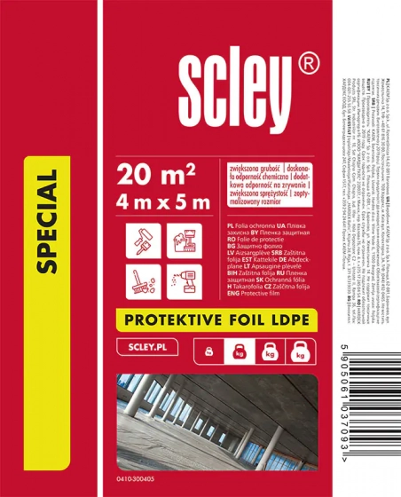 Плёнка укрывочная Scley Special. Польша. Толщина 30мкм. Размер 4м х 5м.