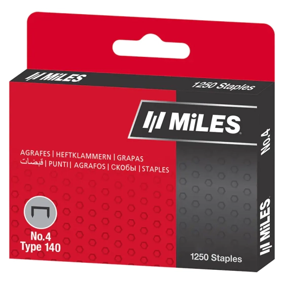 Скобы для степлера Miles №4 12 мм 1250 шт