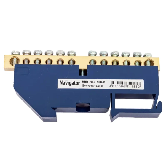 Нулевая шина Navigator на DIN-изоляторе (12 мест) 6х9-12