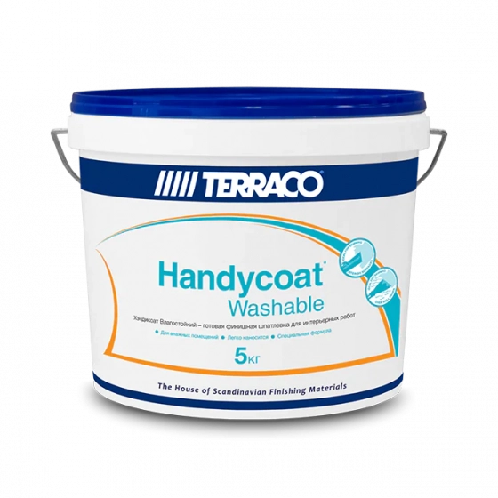 Шпатлевка Terraco Handycoat Washable. Влагостойкая. РФ. 5 кг.