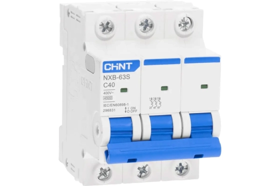 Автоматический выключатель CHINT NXB-63S 3P 40А 4,5kA тип C