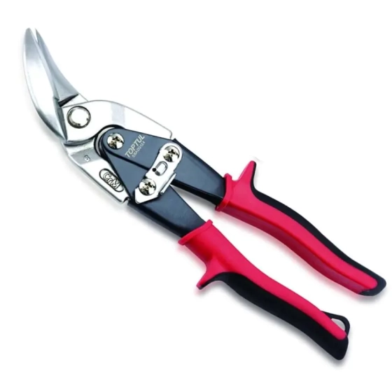 Ножницы по металлу изогнутые 240 мм левые TOPTUL (SBAD0124)