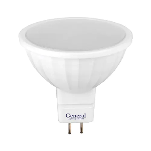 Лампа светодиодная General Lighting 12Вт GU5.3 4000К. Нейтр. белый свет. 661466. Китай.