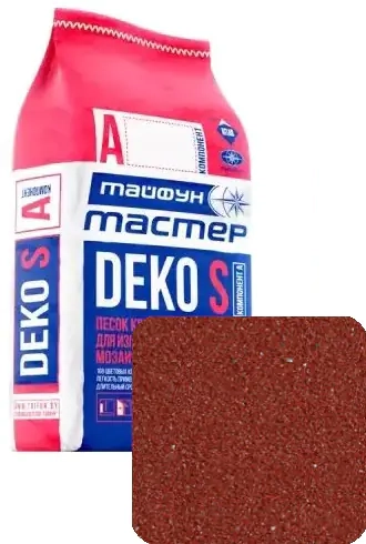 Тайфун Мастер DEKO S. Песок кварцевый для штукатурки А3. Кирпич. 5,4 кг. РБ.