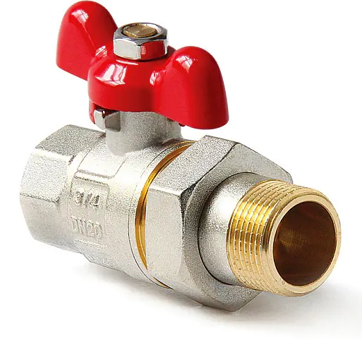 Кран шаровый полно-проходн. метал. со сго-ном НВ 3/4". FWB65-M20-F20X. РФ.