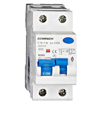 Дифференциальный автомат SCHRACK AK 10кА 1P+N С 16A/30mA тип A. Австрия.