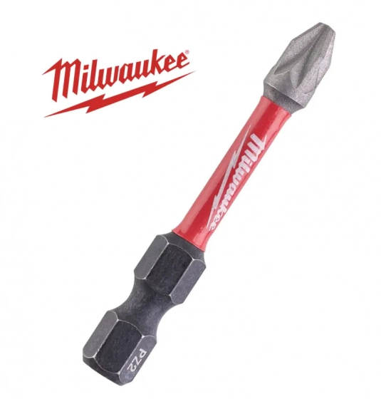 Бита для шуруповерта Shockwave Impact Duty PZ2 50 мм. 1 шт. Milwaukee. Китай.