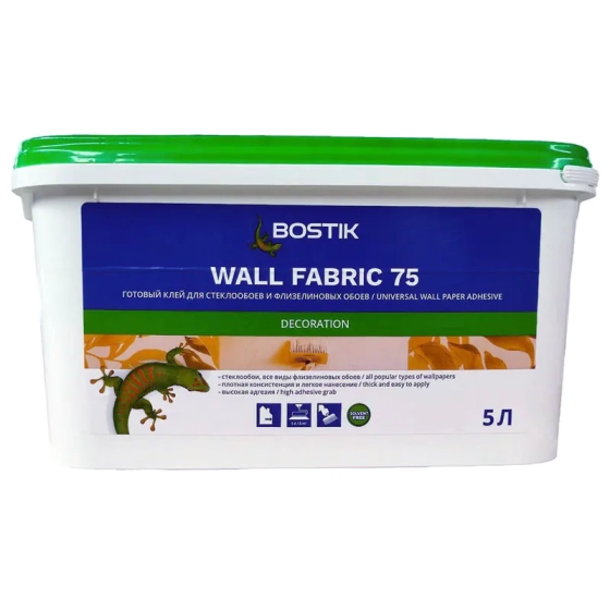 Клей готовый универсальный для обоев Bostik Wall Fabric 75. 5 л. Польша.