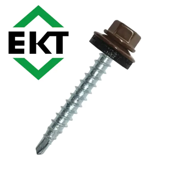 Саморез кровельный 4,8х35 мм RAL 8017 (50 шт) ЕКТ B009421