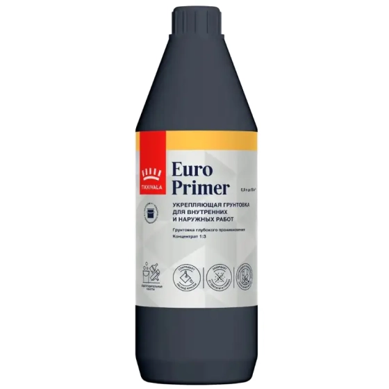 Грунтовка акриловая Tikkivala Euro Primer (концентрат 1:3) 0,9 л