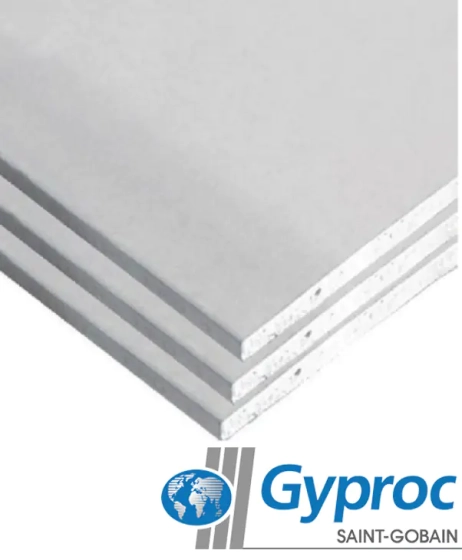 Гипсокартон Gyproc Оптима обычный 12,5х1200х3000 мм. РФ.