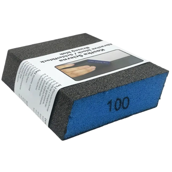 Губка шлифовальная с двумя скошенными краями Р100 Blue Dolphin