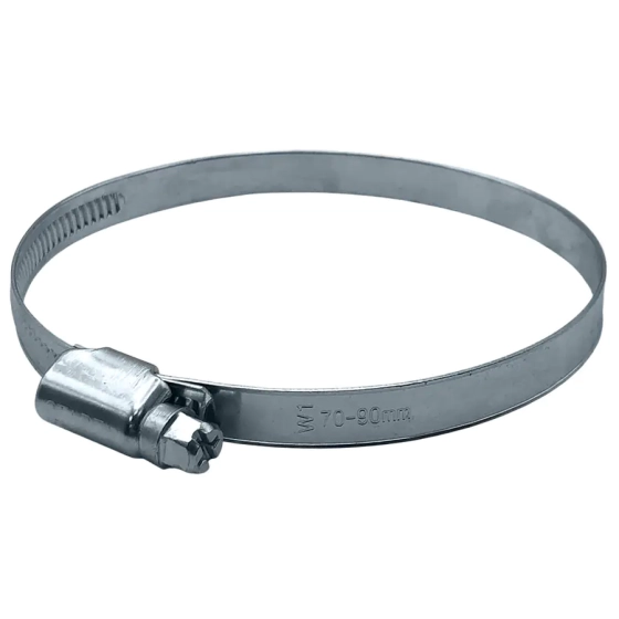 Хомут червячный 70-90 мм оцинкованный (1 шт)