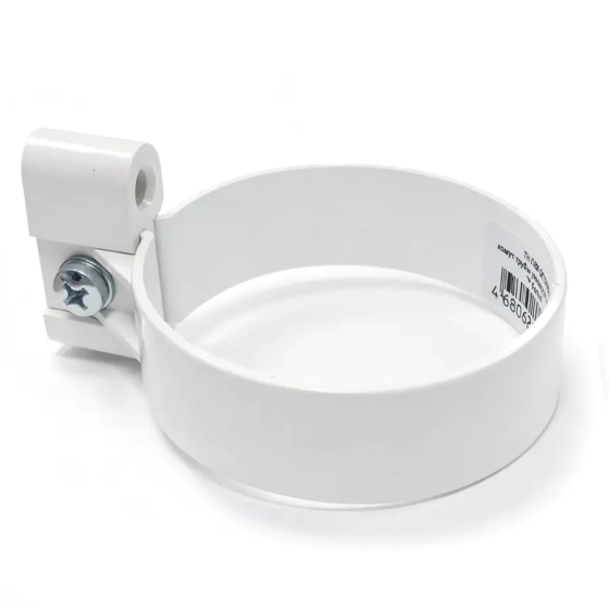 Хомут со шпилькой для трубы ПВХ Технониколь Оптима RAL 9003 (белый)