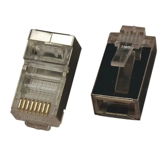 Коннектор экранированный FTP RJ-45 8P8C CAT 5e (джек). Китай.