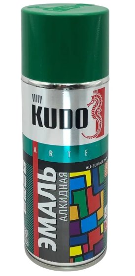 Эмаль аэрозольная универсальная KUDO RAL 6029 (зеленый) 520 мл, KU-10081