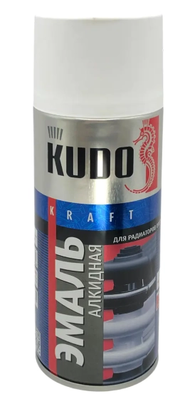 Эмаль аэрозольная для радиаторов KUDO (белый матовый) 520 мл, KU-5102