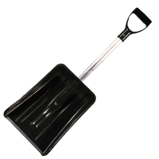 Лопата для уборки снега автомобильная с алюминиевым черенком 240х300 мм