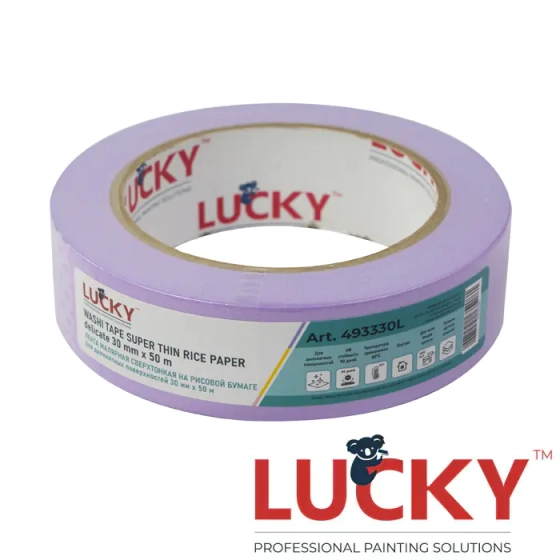 Лента малярная Lucky Washi Delicate 30 мм х 50 м (493330L)