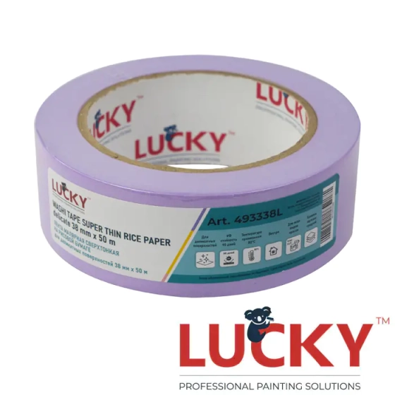 Лента малярная Lucky Washi Delicate 38 мм х 50 м (493338L)