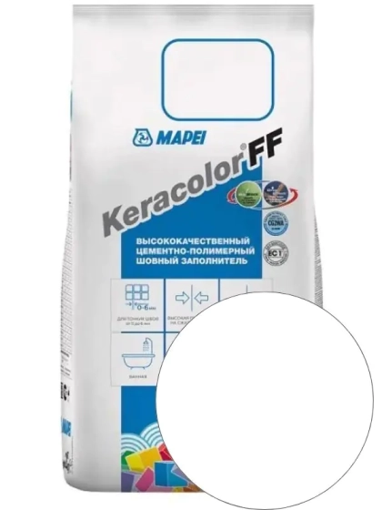 Фуга Mapei KERACOLOR FF № 100 (белый). 2кг. РФ.