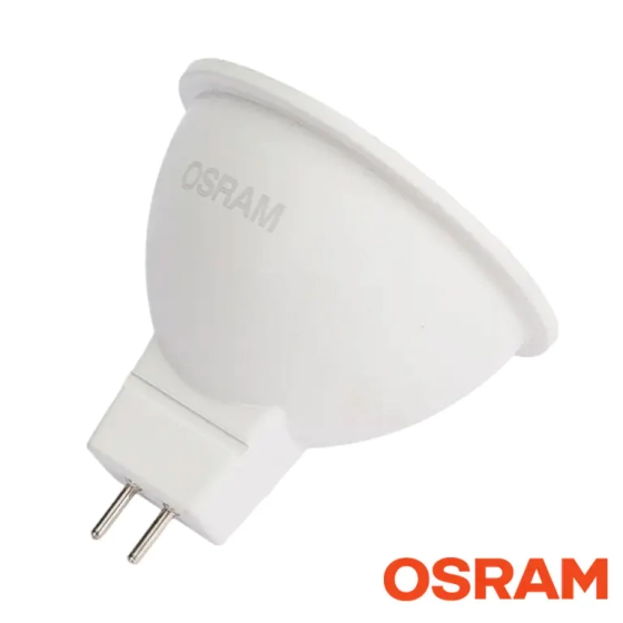 Лампа светодиодная OSRAM 5Вт GU5.3 4000K 110°. Нейтр. белый свет. РФ.