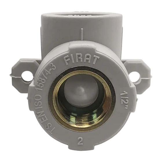 Отвод комбинированный с внутренней резьбой 25х1/2" с креплением FIRAT ПП