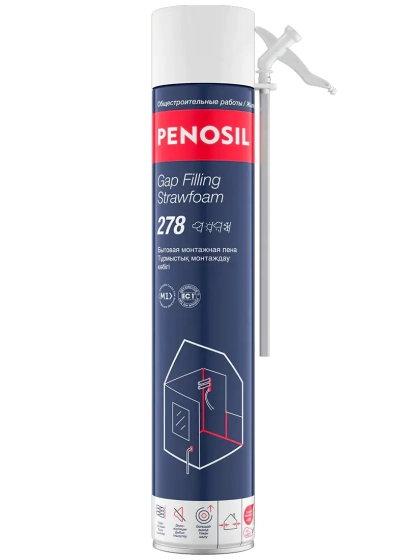 PENOSIL Gap Filling Strawfoam 278 пена монтажная бытовая всесезонная, 650 мл