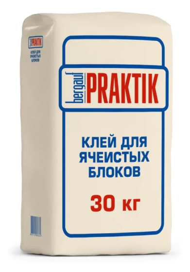 Клей для ячеистых блоков Bergauf Praktik, 30 кг