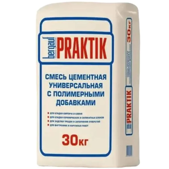 Смесь цементная универсальная Praktik с полимерными добавками, 30 кг
