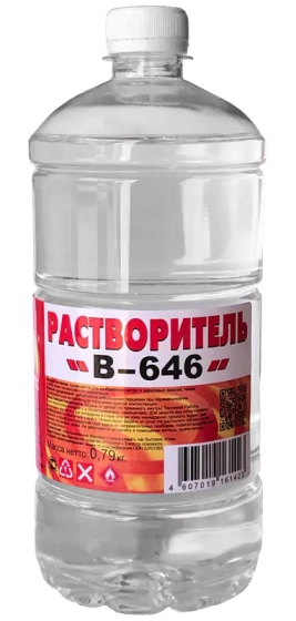 Растворитель В-646 Вершина 1 л. РФ.