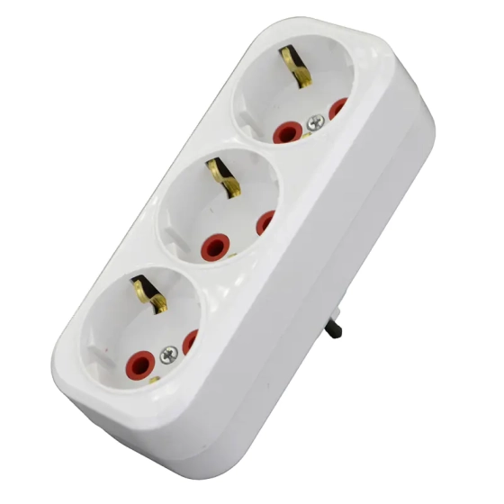 Разветвитель 3 розетки с/з  250В 16А. AY-KA. 77 134 00. Турция.