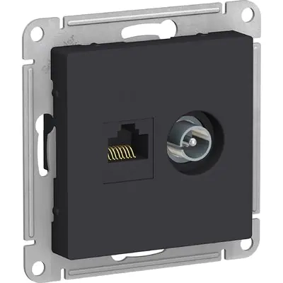 Розетка компьютерн. и телевизион. Schneider Electric AtlasDesign ATN001089. РФ.