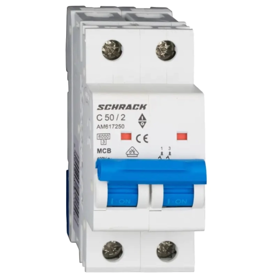 Автоматический выключатель SCHRACK AM 6kA 2P 50А тип С