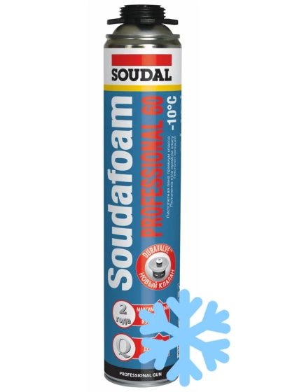 Монтажная пена Soudal Soudafoam Professional 60 ЗИМА (под пистолет) 750 мл