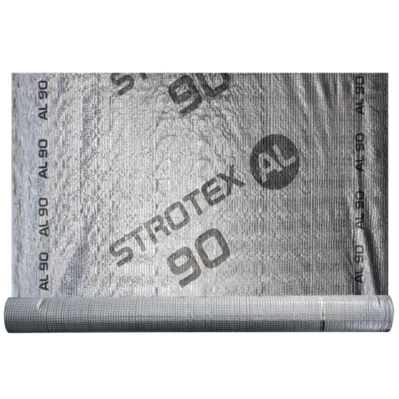 Пароизоляция армированная Strotex AL 90. Рулон 75 м.кв. Польша.