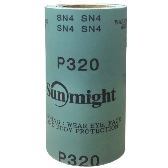 Наждачная бумага SunMight на пленке Р320. Ширина 115 мм. 5 м. Южная Корея.