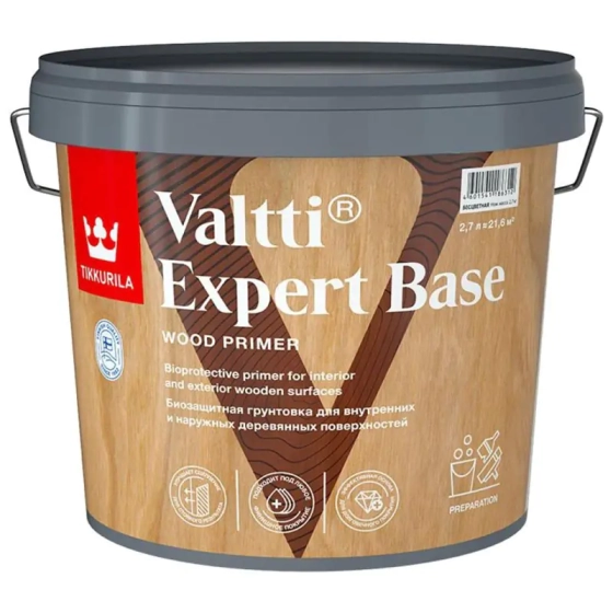 Антисептик грунтовочный TIKKURILA Valtti Expert Base 2,7 л. РФ.