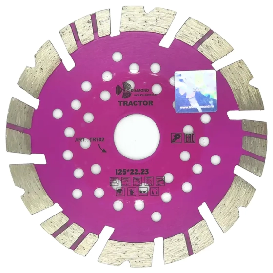 Диск алмазный отрезной Tractor 125 х 22,2 мм Trio-diamond TR702
