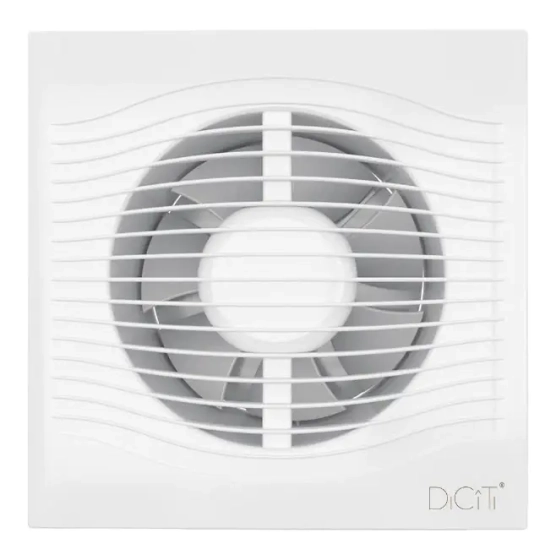 Вентилятор осевой вытяжной DiCiTi Slim 5C с обр. клапаном. 125 мм. РФ.