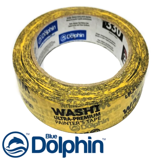 Лента малярная Washi Painters Tape Premium Blue Dolphin 48 мм х 50 м. Польша.
